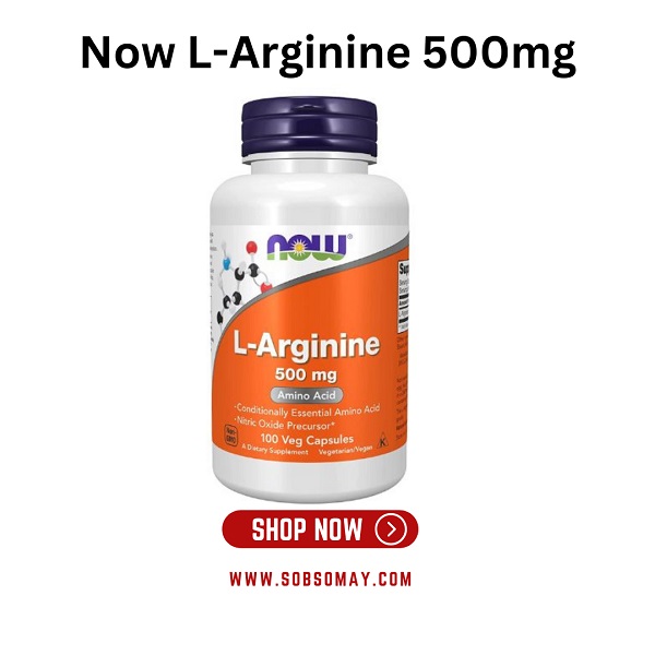 Now L-Arginine 500mg Amino Acid 100 Veg Capsules – Sobsomay.com