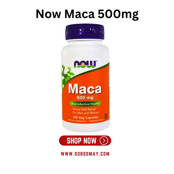 Now Organic Maca 500mg 100 Veg Capsules 6026